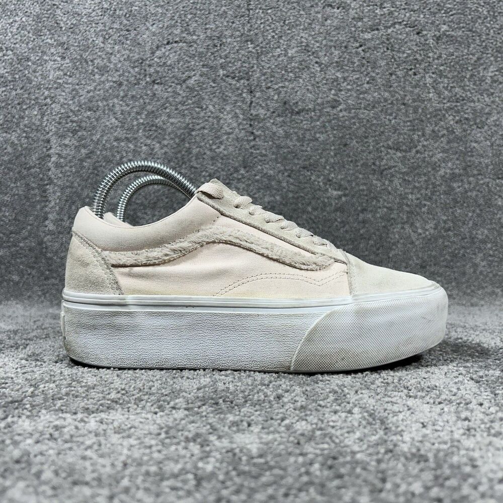 Vans Classic Slip-On Stackform Women’s Size 8 Marshmallow Cream Platform Shoes
